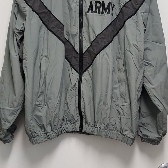 Vintage Mens Army Jacket Size Large Full Zip Windbreaker Pockets Vented Lined - Picture 3 of 16